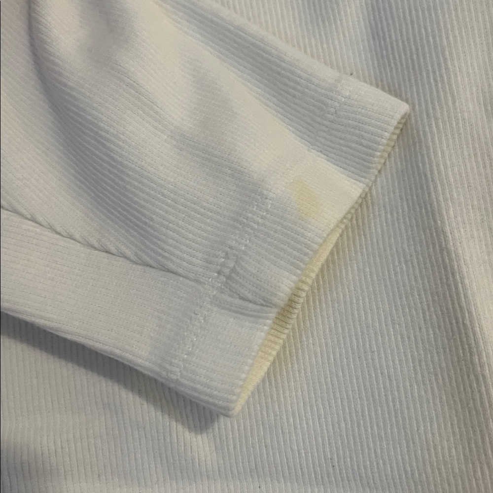 Talbots White Ribbed Mock Neck Top - Picture 3 of 5